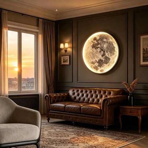 Modern dimmable 60cm moon - modern,