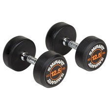 Mirafit 2 x 12.5kg Rubber Dumbbells Weights Workout/Weight Lifting Dumbell #647