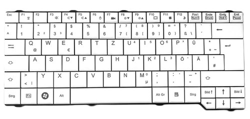 German white keyboard - keyboard, comp