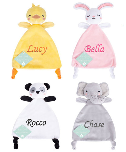 Personalised bunny baby taggie - personalised,