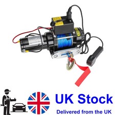Gearzaar Electric Winch Workshop & wire remote 2041KG/4500LB Recovery 12V 1400w
