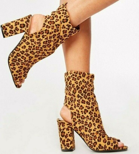 Women leopard print peep - women’s,