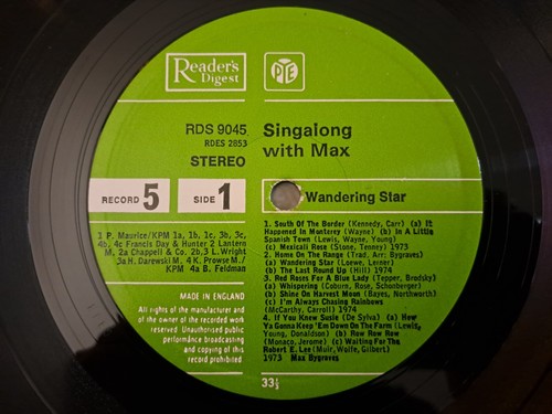 Max bygraves singalong - max, ‎–