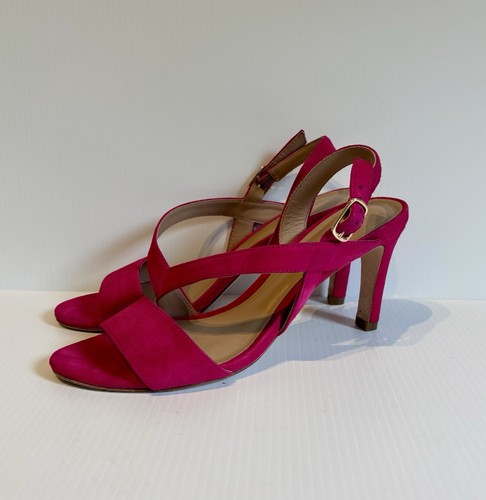 Hobbs cerise pink suede heeled - hobbs,