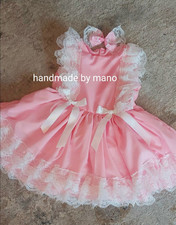 12/18m puffball frilly easter romany Spanish Pink Baby girls dress party photo