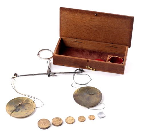Portable antique balance - balance, pan