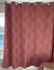 Dunelm Mill Pink Pattern Lined Eyelet Blackout Curtains - 228cm x 182cm