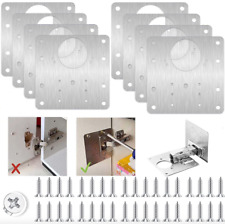 Cabinet Hinge Repair Plate Cupboard Wardrobe Door Kit With Screws 1/2/4/6 pcs UK