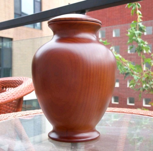 Cremation urn wooden funeral - cremation,