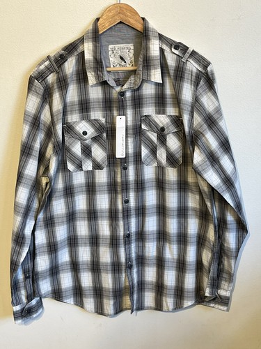 Mens red herring grey check - mens,