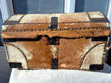 ANTIQUE 19th CENTURY COWHIDE