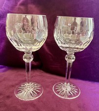 PAIR OF WATERFORD CRYSTAL CURRAGHMORE BALLOON COPA GIN WINE GLASSES PERFECT USED