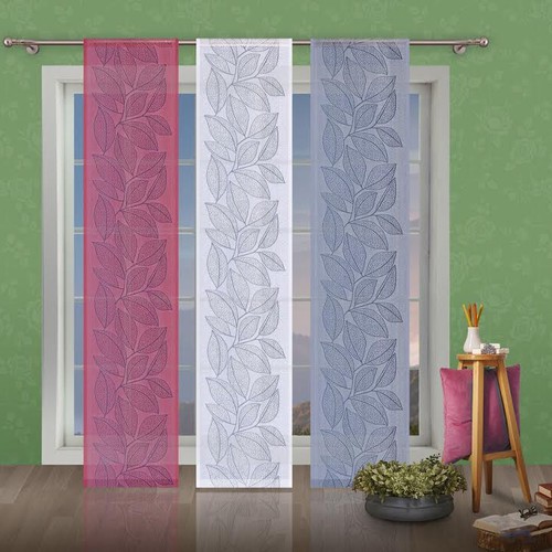 Net lace window panel leaves - lace,
