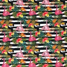 Tropical Birds 100% Cotton Digital Crafty Fabric Patchwork Sewing 140cm