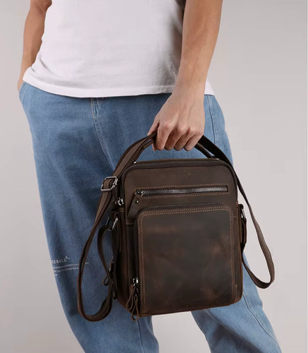 Saddle leather messenger - saddle,