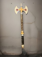 Vintage Cast Iron Double Headed Medieval Axe 20” Wall Display / Fire Poker Decor