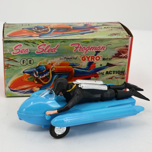 Sea sled frogman with - sled,