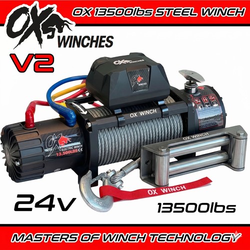 Electric winch 13500lb 24v - ox,
