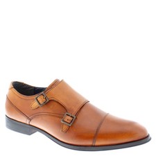 Thomas Crick Boycie Men's Leather Double Strap Buckle Smart Monk Shoes