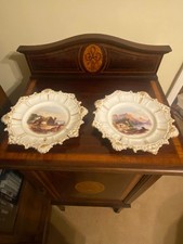 ANTIQUE PAIR OF DAVENPORT PORCELAIN CABINET PLATES - C.1840