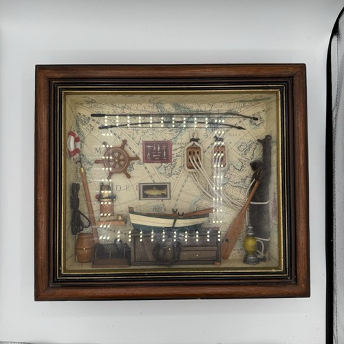Vtg nautical shadow box row - vtg,