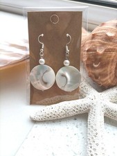 Nautilus shell earings with a