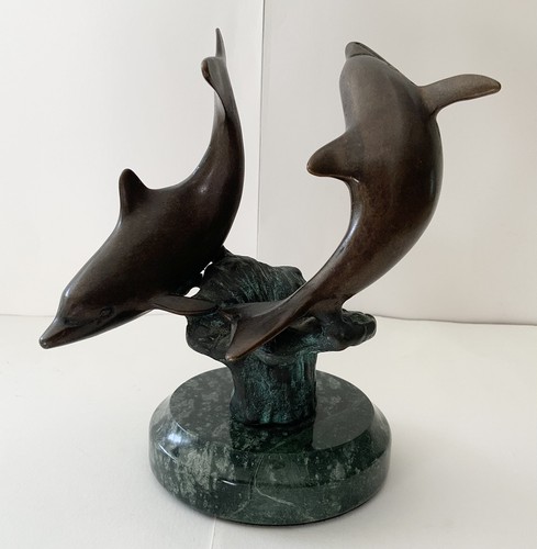 Pair leaping dolphins - pair,