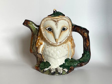 Staffordshire Fine Ceramics Woodland Birds Barn Owl Novelty Teapot