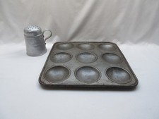 Vintage mince pie baking tin & Swan Brand aluminium sugar flour shaker