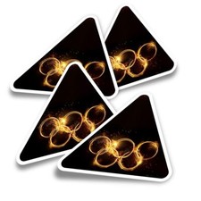 4x Triangle Stickers - Olympic
