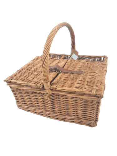 Wicker picnic basket - basket, w