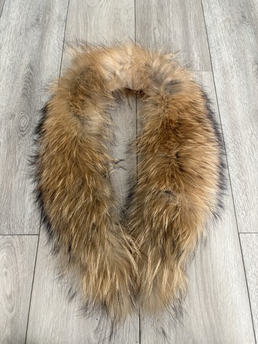 Real raccoon fur collar neck - raccoon,