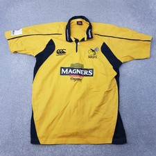 Wasps Rugby Shirt Large Yellow 2007 2008 2009 Away Canterbury Vintage London