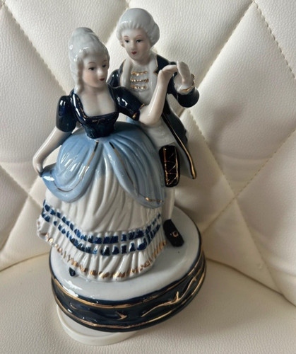 Vintage porcelain music box - vintage,