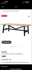 IKEA SKOGSTA Dining Table, Acacia Wood, 8-Person, 235cm x 100cm