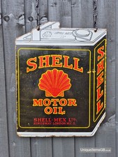 1920 SHELL MOTOR OIL double