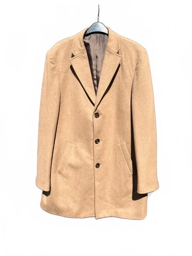 Camel wool blend coat - camel,