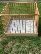 Vintage Wooden Playpen