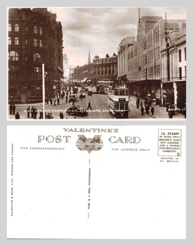 Vintage postcard high street - postcard,
