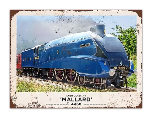 Mallard 4468 metal train - metal,
