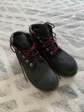 Timberland Classic Shoes UK 1.5 /EU 34 Youth Black Suede Waterproof Boots Nubuck