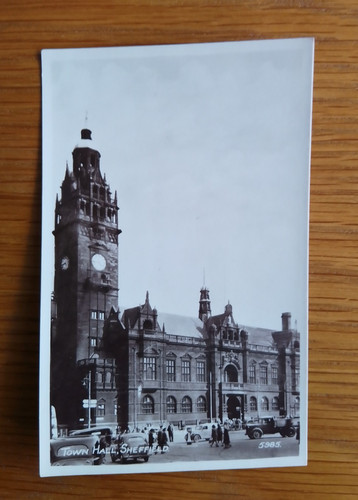 Vintage postcard town - vintage, postcard-town