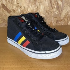 ADIDAS NIZZA CANVAS HIGH TOP TRAINERS U.K. 8