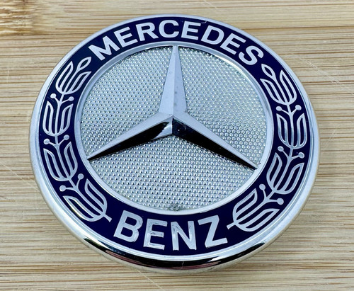 Blue flat hood - flat, emblem