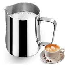 Stainless Steel Milk / Coffee Frothing Jug Frother Latte Container Metal Pitcher