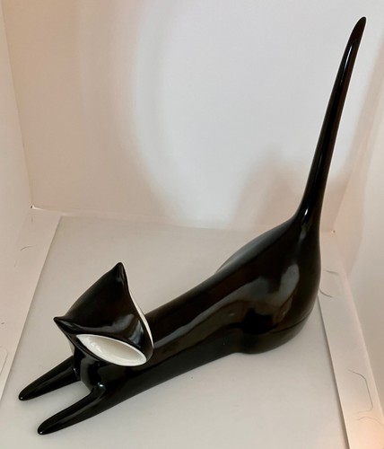 Royal dux black - cat, jaroslav