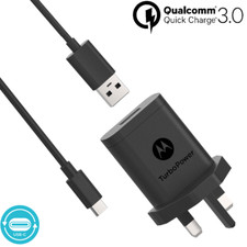 Genuine Motorola TurboPower 18W Wall Charger with 1M A-C Cable (UK Plug) SC53