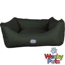 DOG BED Snug & Cosy Pescara Rectangle Green Bed 53cm / 21 Inch XS