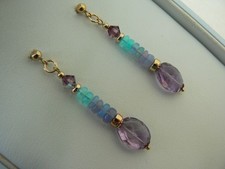 9ct Gold earrings with opals