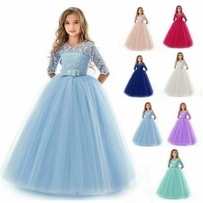 Flower Girl Princess Dresses Party Wedding Bridesmaid Formal Gown Kid Dress Xmas